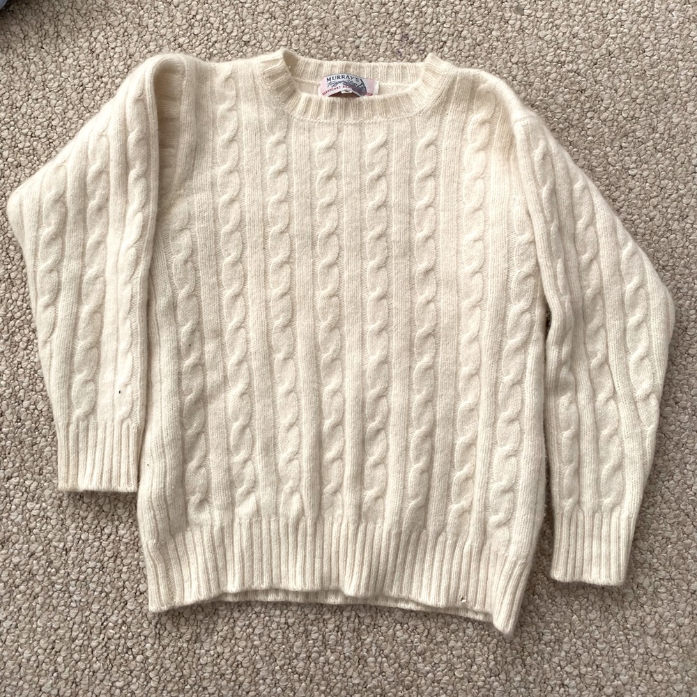 SOLD - Cream Cable Knit Sweater